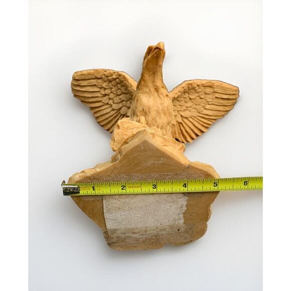 Vintage Eagle Sculpture Statue 12”H 13” Wing Span Red Eyes Soaring Mexico - Picture 14 of 16